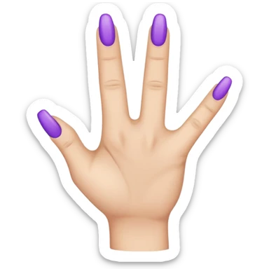 Doigt lever violet sticker