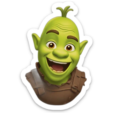 Shreck choc sticker