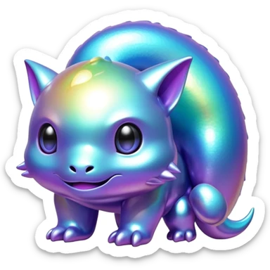 Metallic glossy complex iridescent aesthetic-scenery-Fakémon-creature sticker
