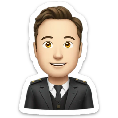 Elon musk in Japan sticker