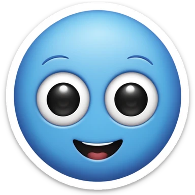 Cute plus sign with googly eyes sticker