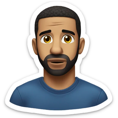 Drake feeling ashamed sticker