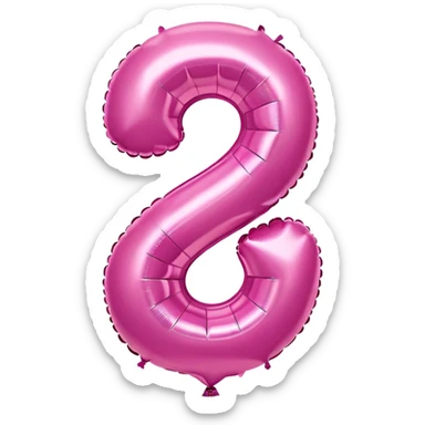 Pink balloons in the number 29 sticker