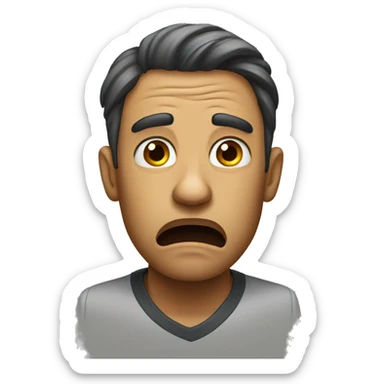 shock concerned emoji sticker