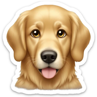 Golden retriever with brown eyes sticker