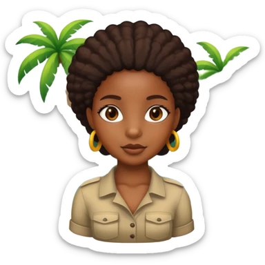 black girl island jamaican sticker