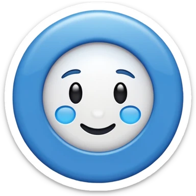 Quiero que hagas un círculo azul y con un chulo en el medio sticker