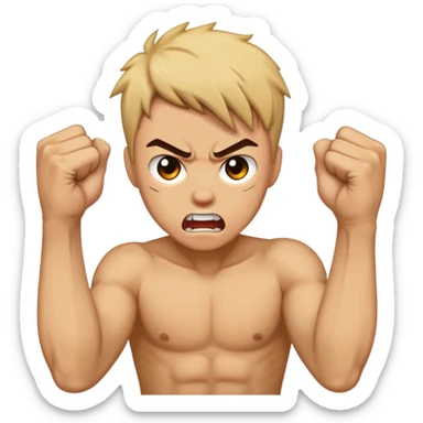 ripping hair out with fists angrily  sticker