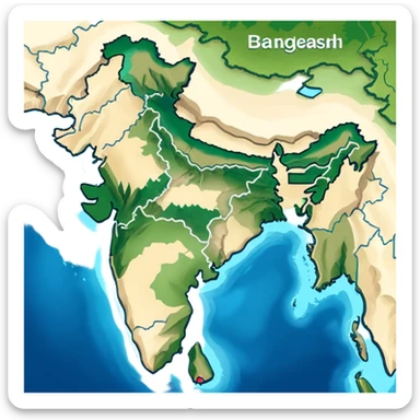 bangladesh map sticker