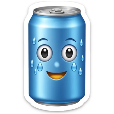 drink can blue sticker