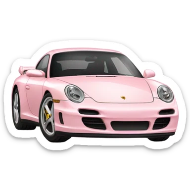 Light pink Porsche  sticker