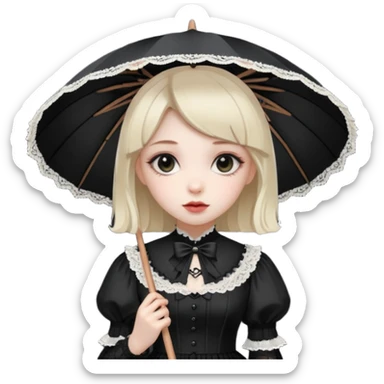 Gothic Lolita girl sticker