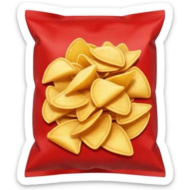Chips snack Red
 sticker