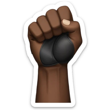 Black fist sticker