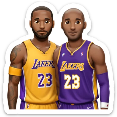 LeBron James and Kobe Bryant sticker