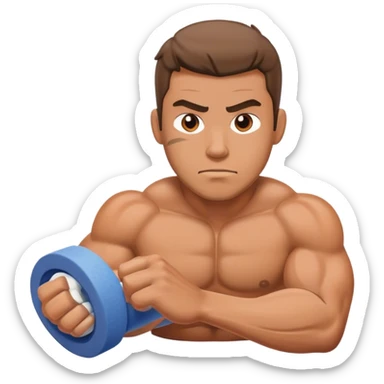 gym guy foam-rolling sticker