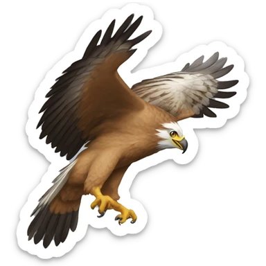 the flying hawk sticker
