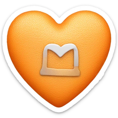 light orange heart with band-aid sticker
