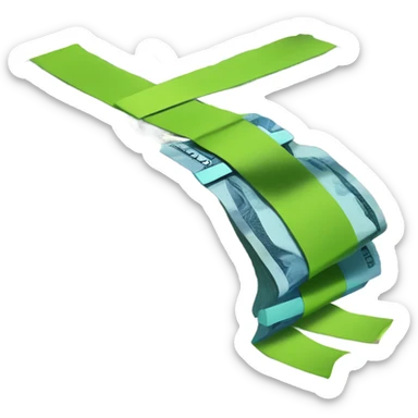 $10k stack of cash in hundreds with blue strip  sticker