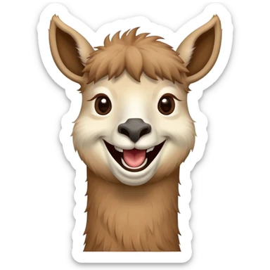 laughing lama  sticker