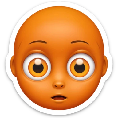 orange mutant baby sticker