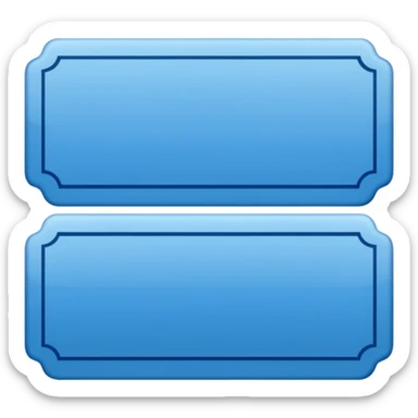 Blue ticket sticker