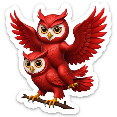 red devil ride  the owl sticker