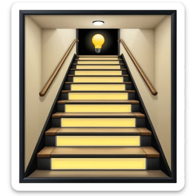 Lights Down stairs in the basement sticker