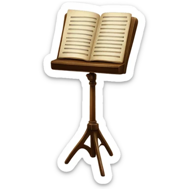 vintage music stand sticker