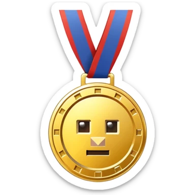 🏅 but in minecraft style sticker