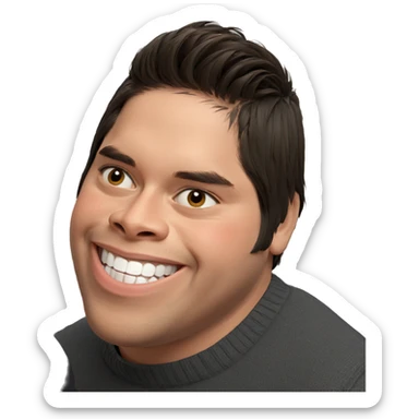 smiling boy in sweater sticker