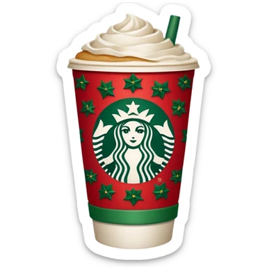 Christmas  starbucks sticker
