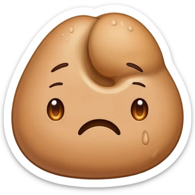 realistic cartoon butt with cartoon diarrhea smeared on it sticker