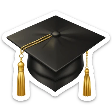 educational project, graduation cap sticker