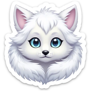 Kawaii bright fantasy ethereal anthro fursona animal sticker