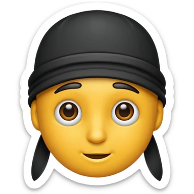 Siyah şapka sticker