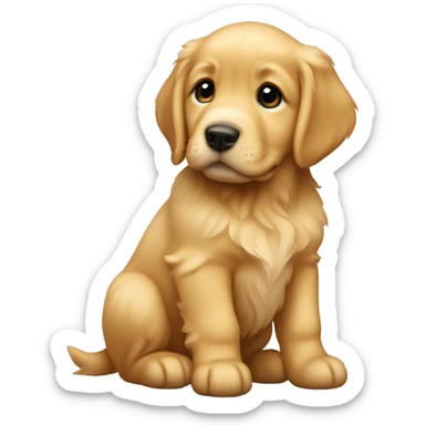 golden retriver puppy sticker