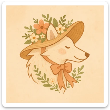 Give the Overwolf logo a cute cottagecore makeover sticker