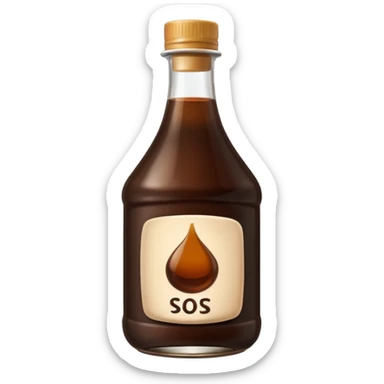 a bottle of soy sauce sticker