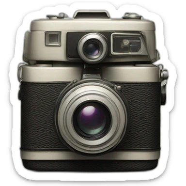 old photocamera sticker
