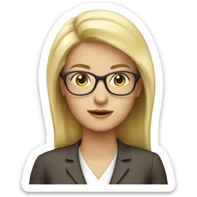 Blonde english teacher sticker