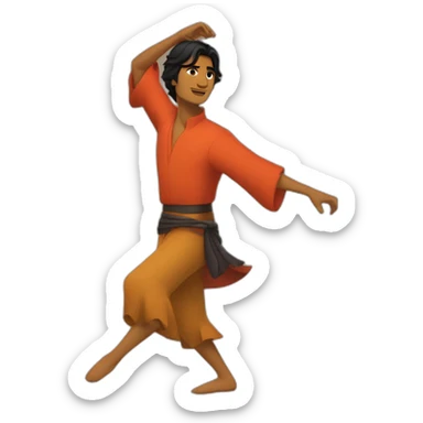 Ezra bridger dancing flamenco sticker