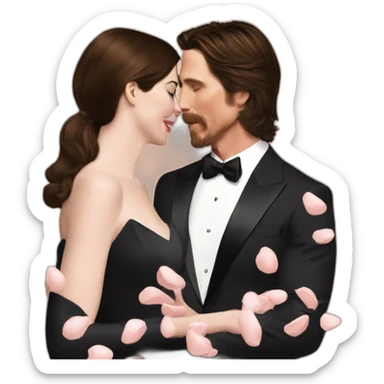 Anne Hathaway making out with Christian bale sticker