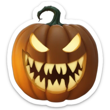 venom jack-o-lantern sticker