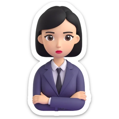 sad business woman sticker