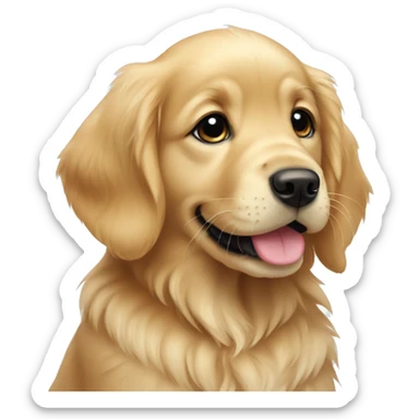 Pretty golden retriever puppy  sticker