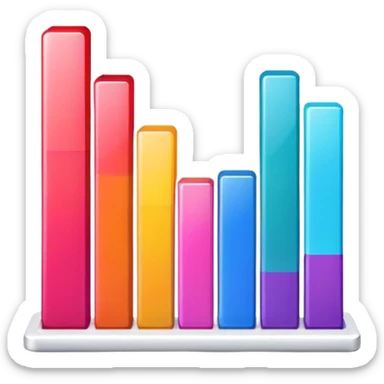 bar chart with rising trend sticker