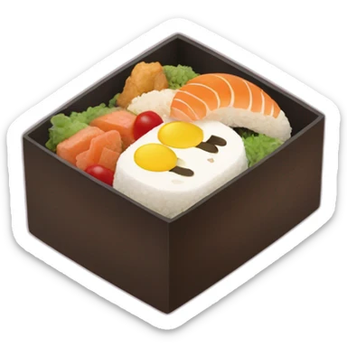 bento box with a tamagui inside sticker