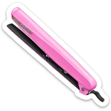 Pink straightener sticker