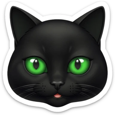 A black cat doing a bombastic side eye sticker